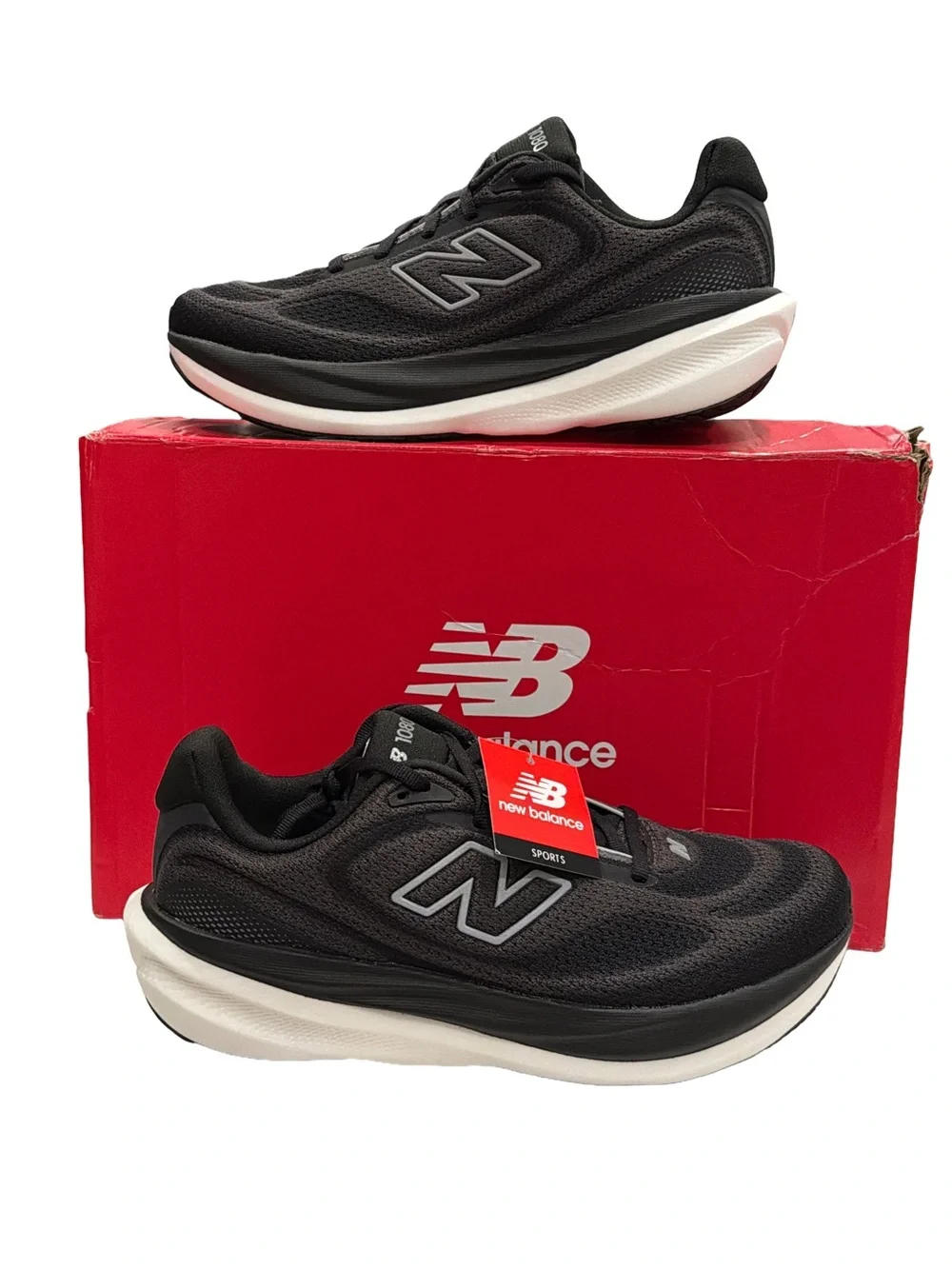 New Balance Women's 1080v15 Running Shoe - Black with Slate Grey, Size: 7.5